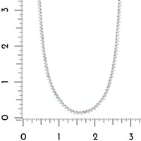 14K White Gold Three Prong Diamond Tennis Necklace
