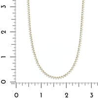14K Yellow Gold Three Prong Diamond Tennis Necklace