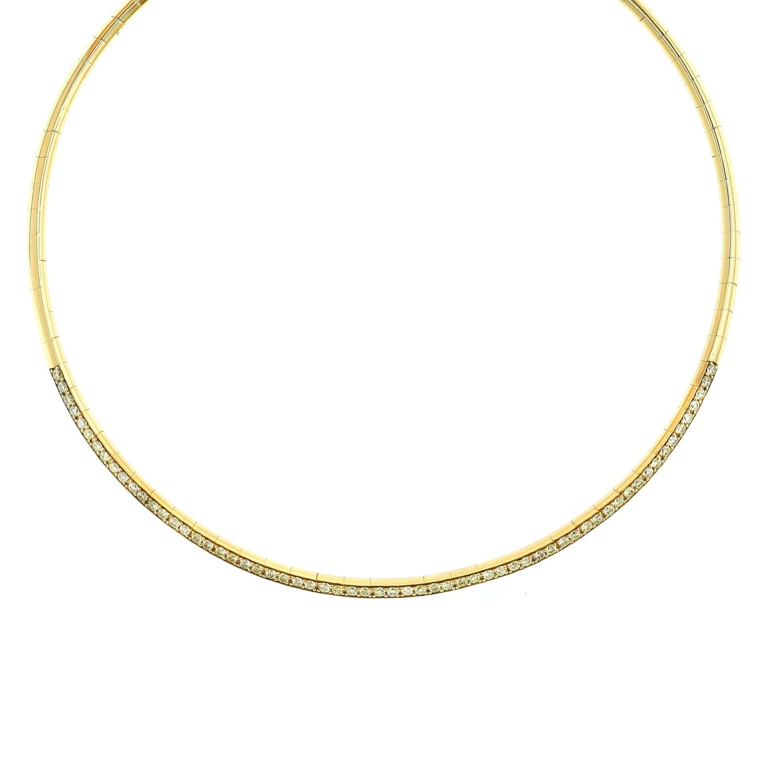 Etho Maria 18K Yellow Gold Pave Diamond Collar Necklace