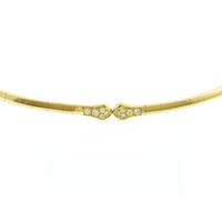 Etho Maria 18K Yellow Gold Pave Diamond Collar Necklace