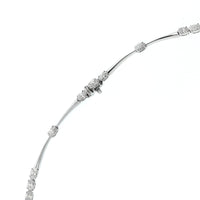 Etho Maria 18K White Gold Oval Diamond Bar Link Necklace