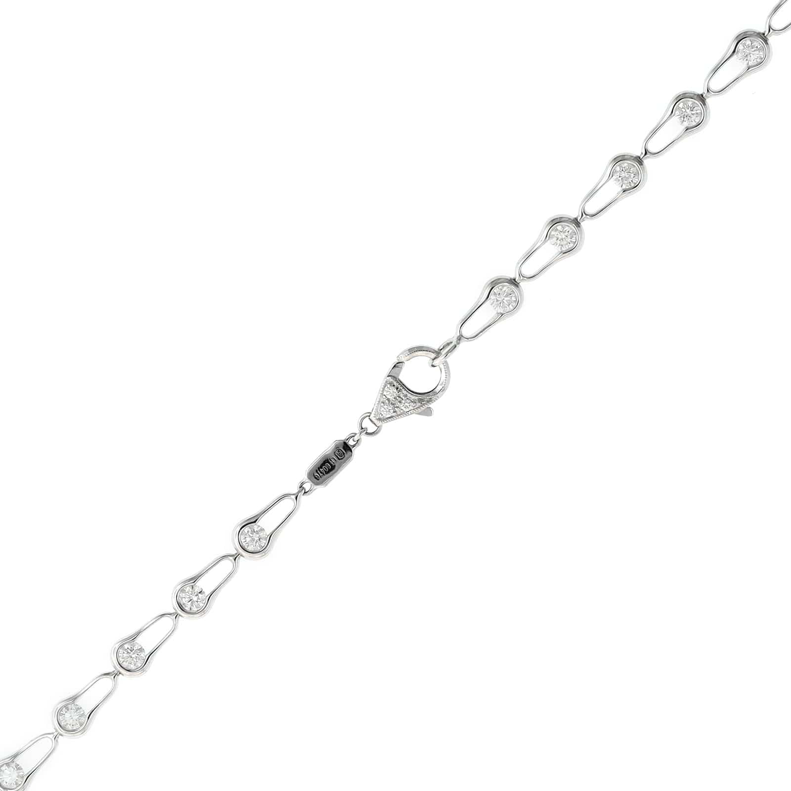Etho Maria 18K White Gold Diamond Bicycle Chain Link Necklace