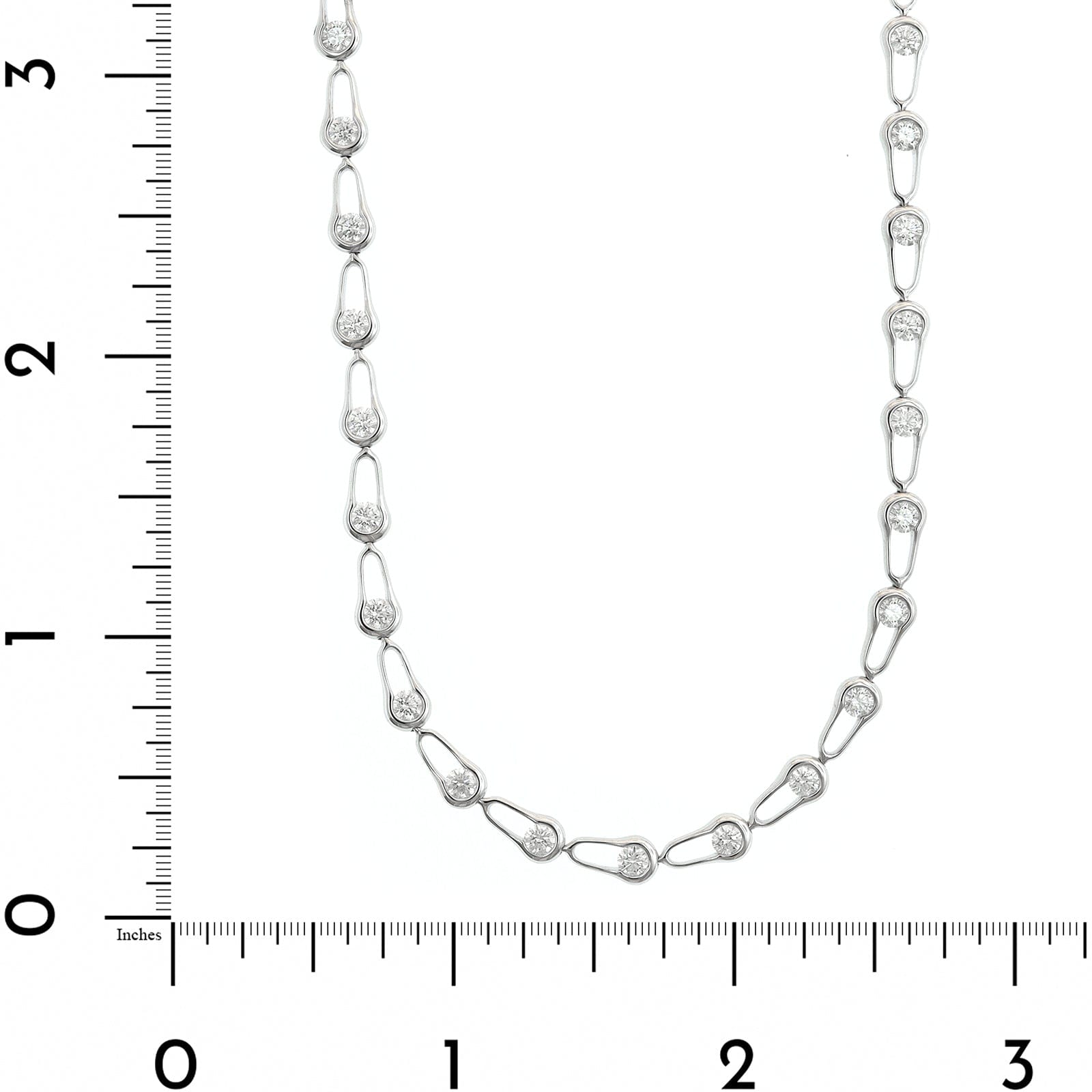 Etho Maria 18K White Gold Diamond Bicycle Chain Link Necklace