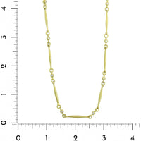 Suzy Landa 18K Yellow Gold 24" Diamond Matchstick Chain Link Necklace