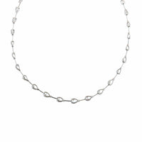 Etho Maria 18K White Gold and Platinum Pear Shaped Diamond Necklace