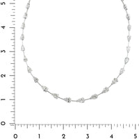 Etho Maria 18K White Gold and Platinum Pear Shaped Diamond Necklace