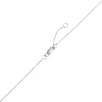 14K White Gold Diamond Cluster Station Necklace