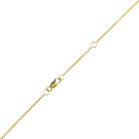 14K Yellow Gold 5 Diamond Cluster Station Necklace