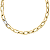 Roberto Coin 18K Yellow Gold Classic Oro Diamond Link Necklace