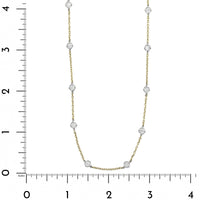 18K Two-Tone Gold Round Diamond By The Yard Necklace
