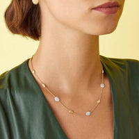Marco Bicego 18K Yellow Gold Siviglia Small Bean and Diamond Necklace