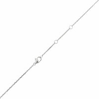 14K White Gold Trio Diamond Station Necklace