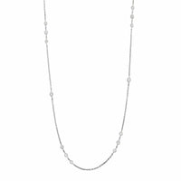 18K White Gold Diamond By The Yard Necklace