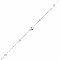 Platinum Round Diamond By The Yard Necklace