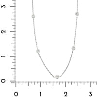 Platinum Round Diamond By The Yard Necklace