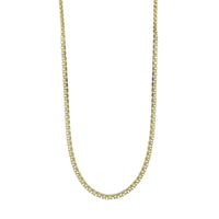14K Yellow Gold Halfway Around 6CTW Diamond Tennis Necklace