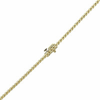 14K Yellow Gold Halfway Around 6CTW Diamond Tennis Necklace