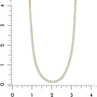 14K Yellow Gold Halfway Around 6CTW Diamond Tennis Necklace