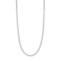 14K White Gold Halfway Around 6CTW Diamond Tennis Necklace