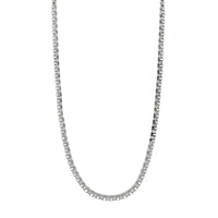 14K White Gold Halfway Around 6CTW Diamond Tennis Necklace