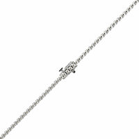 14K White Gold Halfway Around 6CTW Diamond Tennis Necklace