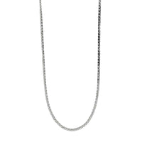 14K White Gold Halfway Around 2CTW Diamond Tennis Necklace