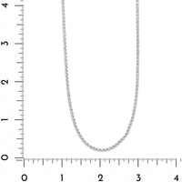 14K White Gold Halfway Around 2CTW Diamond Tennis Necklace