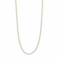 14K Yellow Gold Halfway Around 2CTW Diamond Tennis Necklace