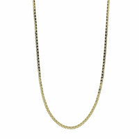 14K Yellow Gold Halfway Around 2CTW Diamond Tennis Necklace