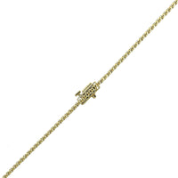 14K Yellow Gold Halfway Around 2CTW Diamond Tennis Necklace