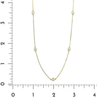 14K Yellow Gold 5 Stone Diamond By The Yard Necklace