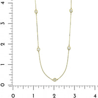 14K Yellow Gold 5 Stone .75CTW Diamond By The Yard Necklace