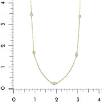 14K Yellow Gold 7 Stone .70CTW Diamond By The Yard Necklace