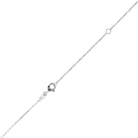 14K White Gold 7 Stone 1CTW Diamond By The Yard Necklace