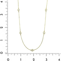 14K Yellow Gold 7 Stone 1CTW Diamond By The Yard Necklace