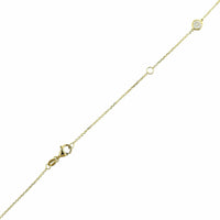 14K Yellow Gold 7 Stone 1.50CTW Diamond By The Yard Necklace