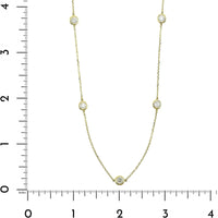 14K Yellow Gold 7 Stone 1.50CTW Diamond By The Yard Necklace