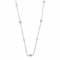Platinum 7CTW Diamond By The Yard Necklace