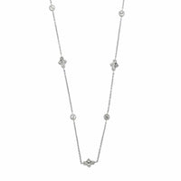 Platinum 7CTW Diamond By The Yard Necklace