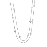 Platinum 7CTW Diamond By The Yard Necklace