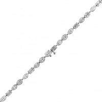 18K White Gold Multi Shaped Diamond Tennis Necklace