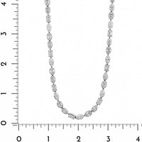 18K White Gold Multi Shaped Diamond Tennis Necklace