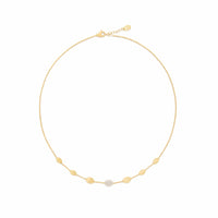 Marco Bicego 18K Yellow and White Gold Siviglia Small Diamond Bean Necklace