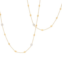 Marco Bicego 18K Yellow and White Gold Siviglia Small Diamond Bean Necklace
