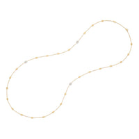 Marco Bicego 18K Yellow and White Gold Siviglia Small Diamond Bean Necklace