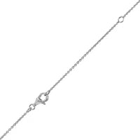 18K White Gold Curve Bar Multi Shaped Diamond Curved Bar Necklace