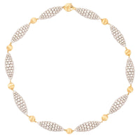 Marco Bicego Limited Edition 18K Yellow Gold Africa Alta Bead and Diamond Necklace
