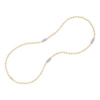 Marco Bicego Limited Edition 18K Yellow Gold Africa Alta Bead and Diamond Station Necklace