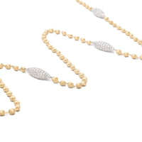 Marco Bicego Limited Edition 18K Yellow Gold Africa Alta Bead and Diamond Station Necklace