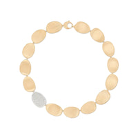 Marco Bicego 18K Yellow and White Gold Lunaria Diamond Leaf Necklace